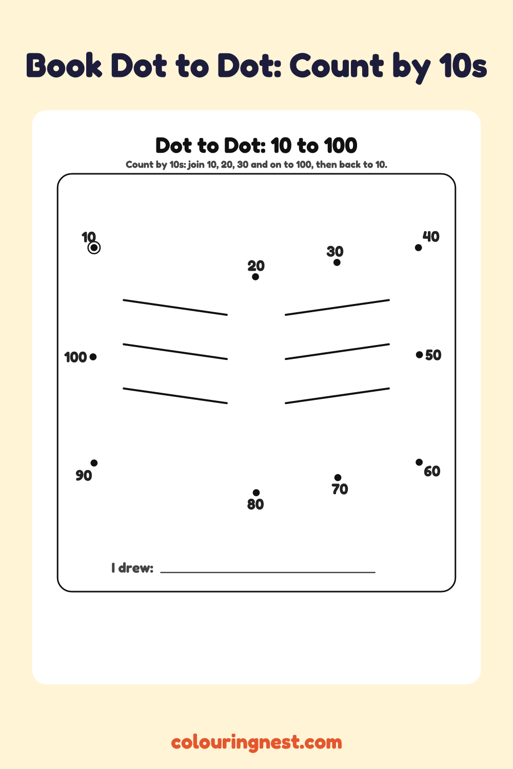 Book Dot to Dot: Count by 10s: numbered dots that make a book when joined