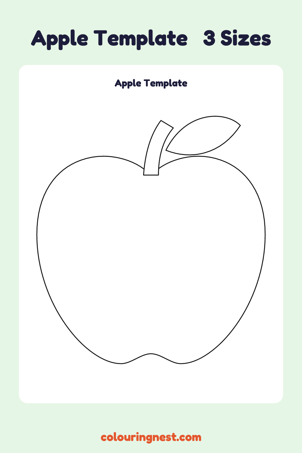 Apple template: printable apple outline to cut out