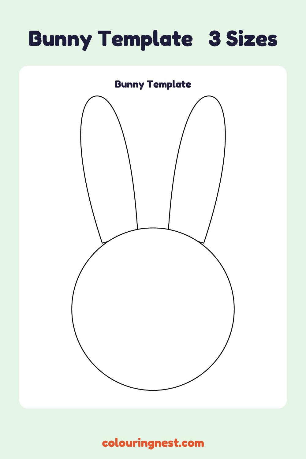 Bunny template: printable bunny outline to cut out