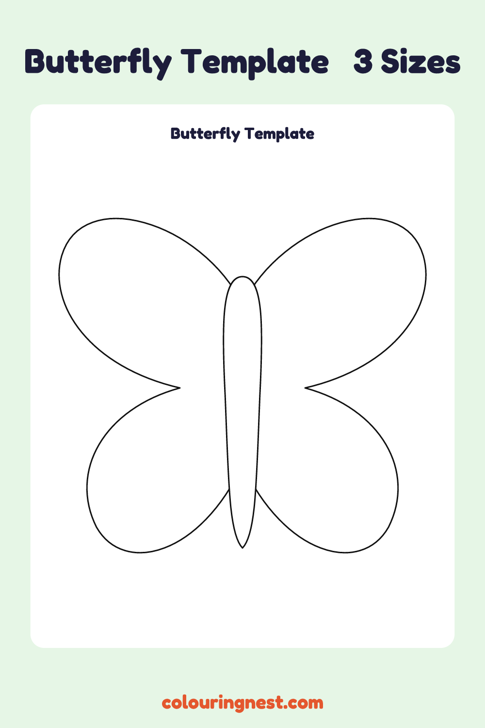 Butterfly template: printable butterfly outline to cut out