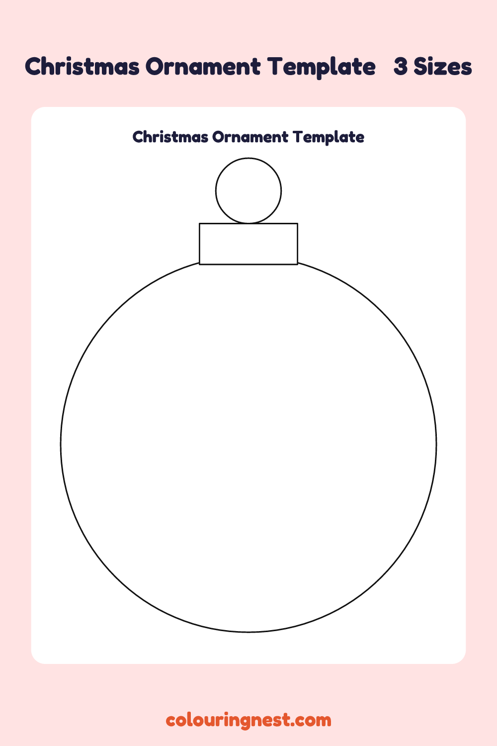 Christmas Ornament template: printable Christmas ornament outline to cut out