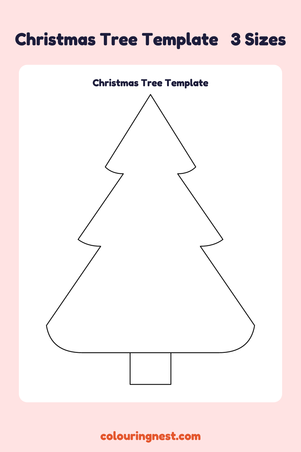 Christmas Tree template: printable Christmas tree outline to cut out