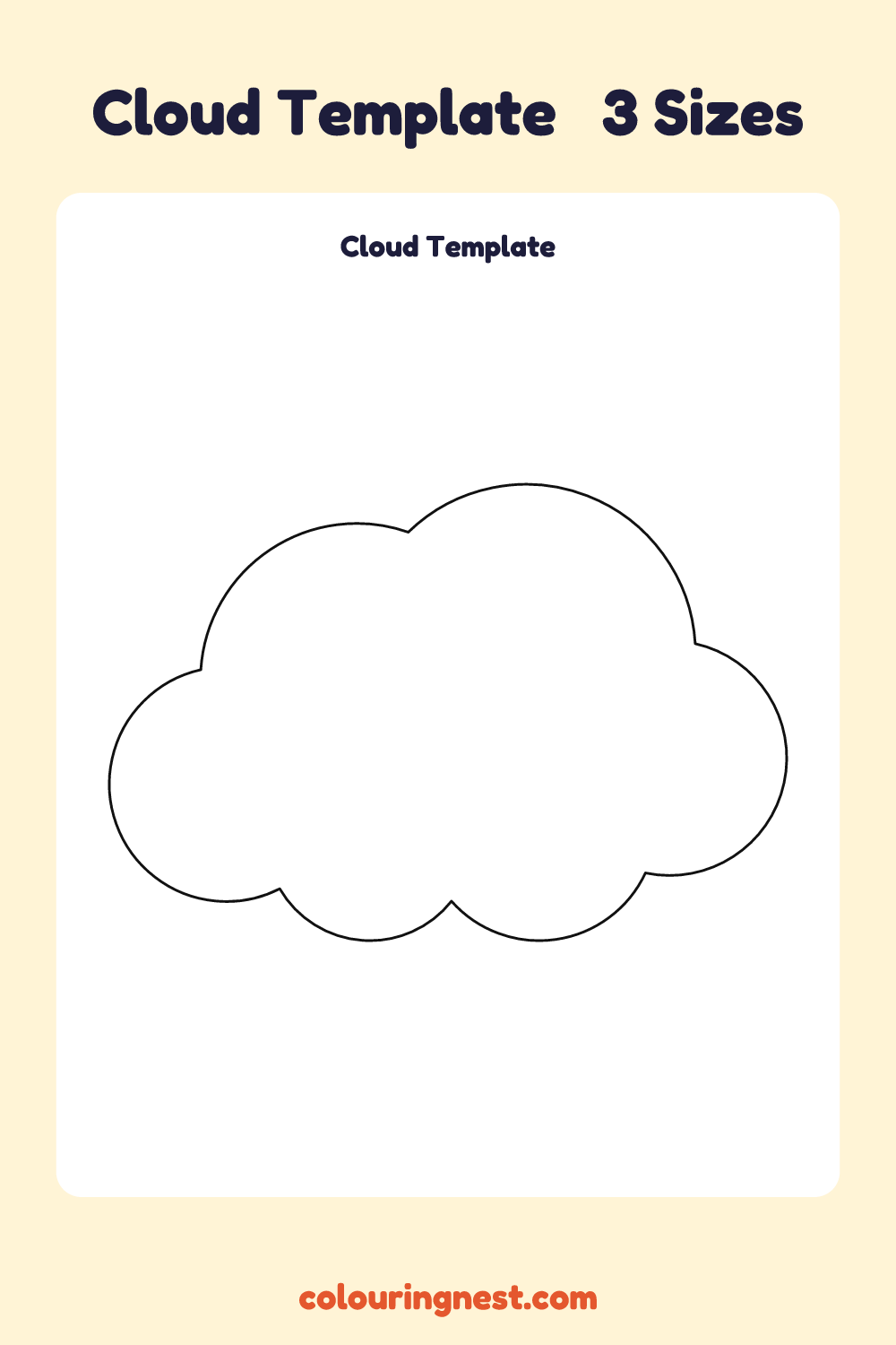 Cloud template: printable cloud outline to cut out