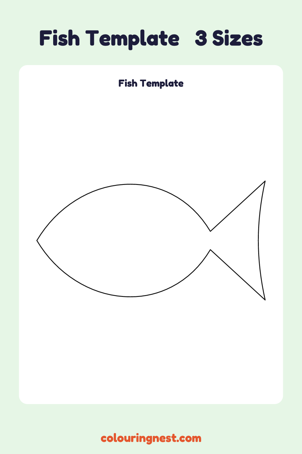 Fish template: printable fish outline to cut out