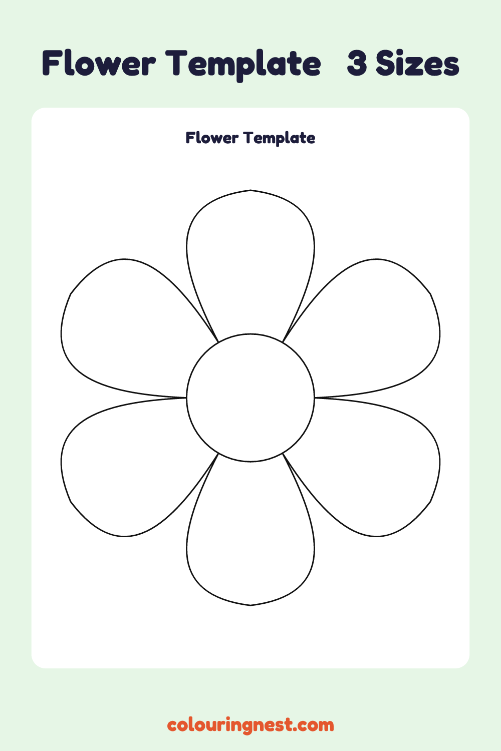 Flower template: printable flower outline to cut out