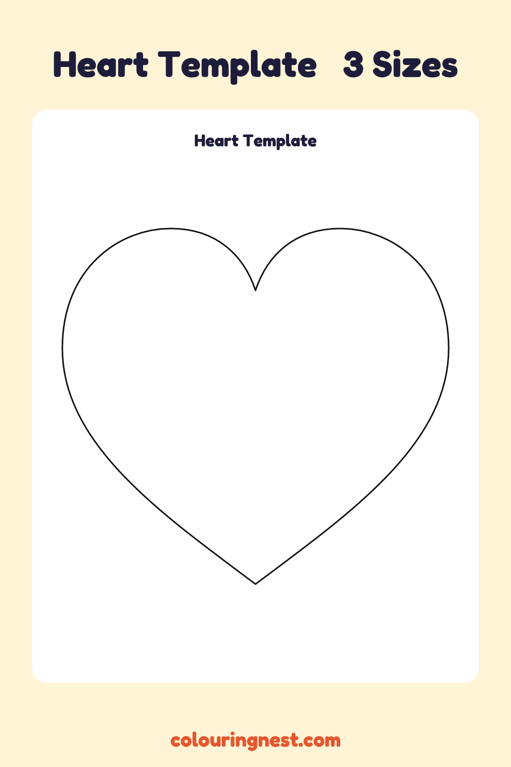 Heart template: printable heart outline to cut out