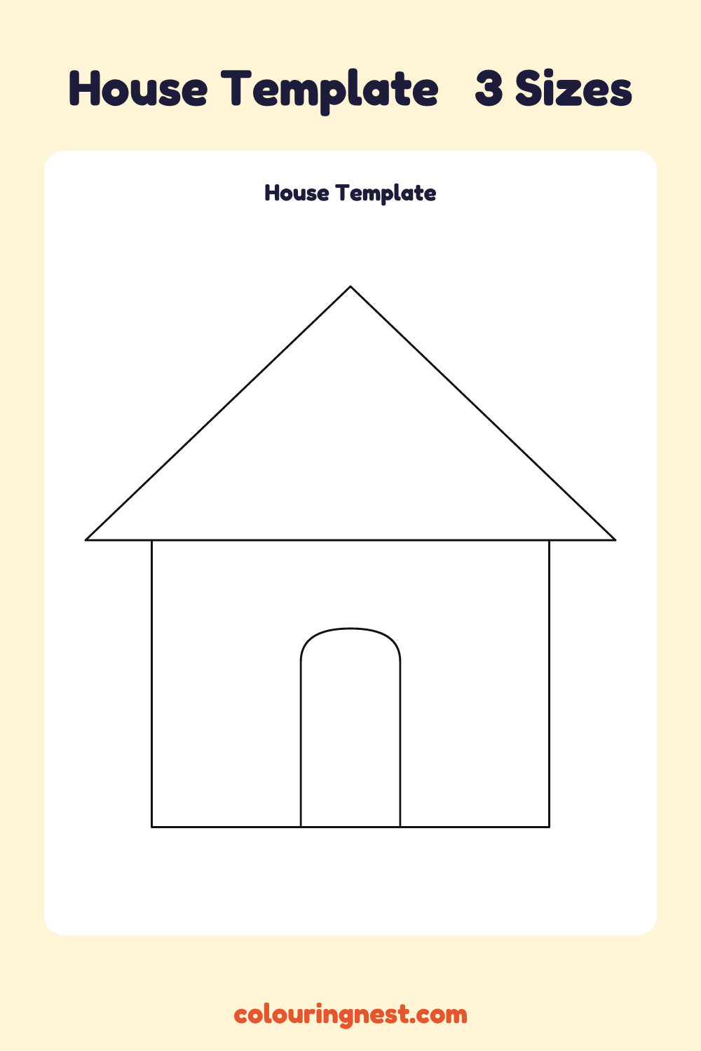 House template: printable house outline to cut out