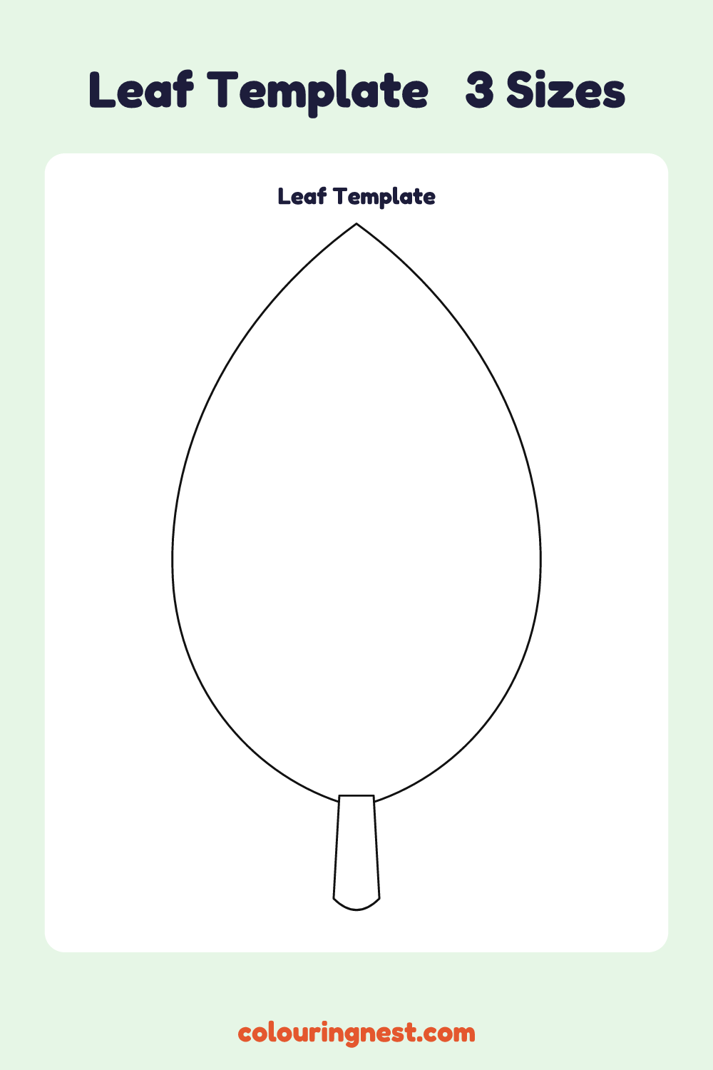 Leaf template: printable leaf outline to cut out