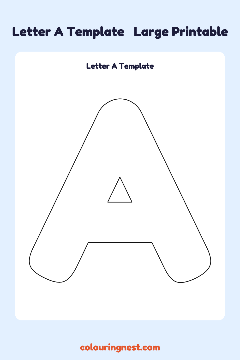 Letter A template: large printable Letter A outline to cut out