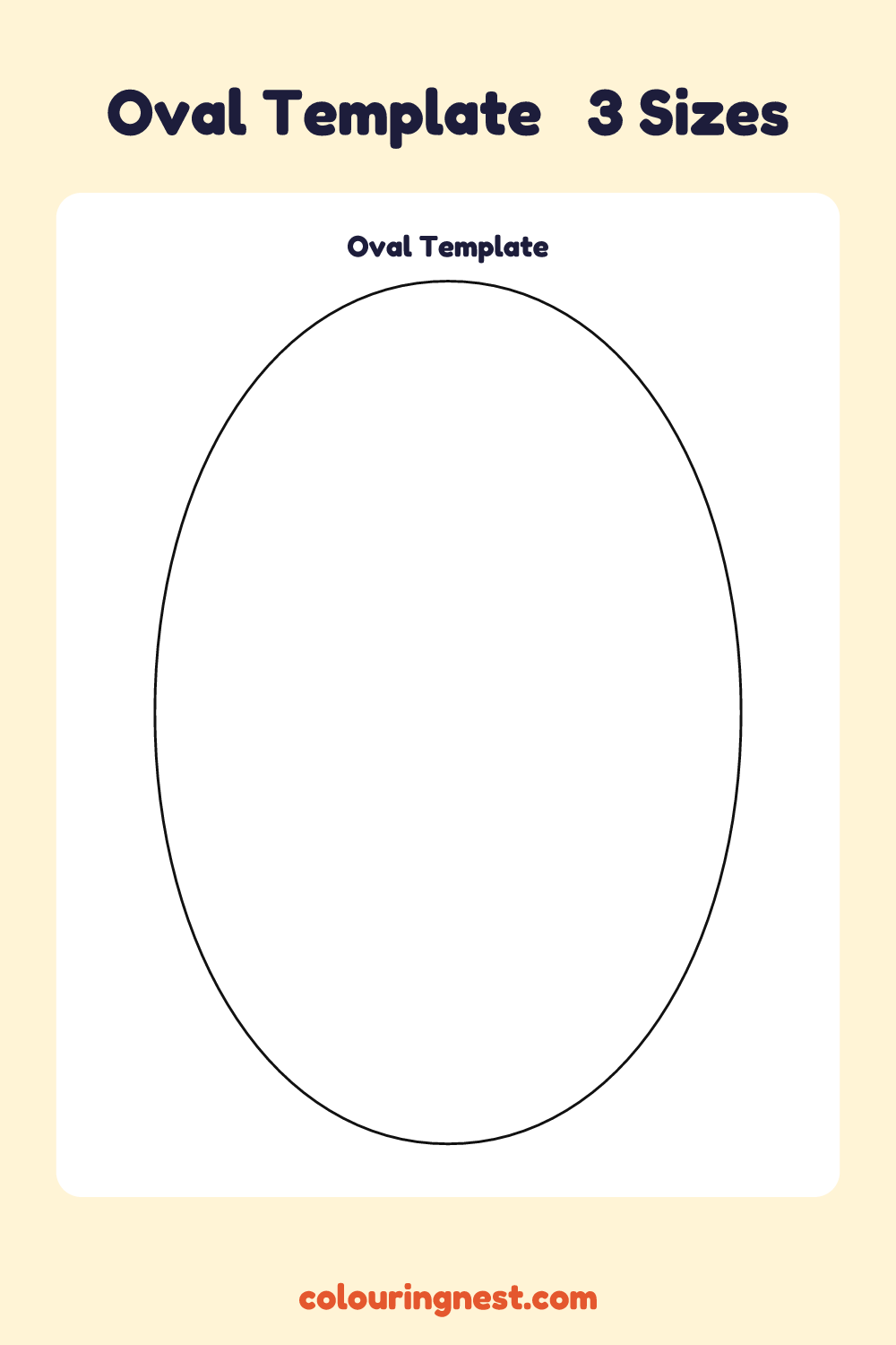 Oval template: printable oval outline to cut out