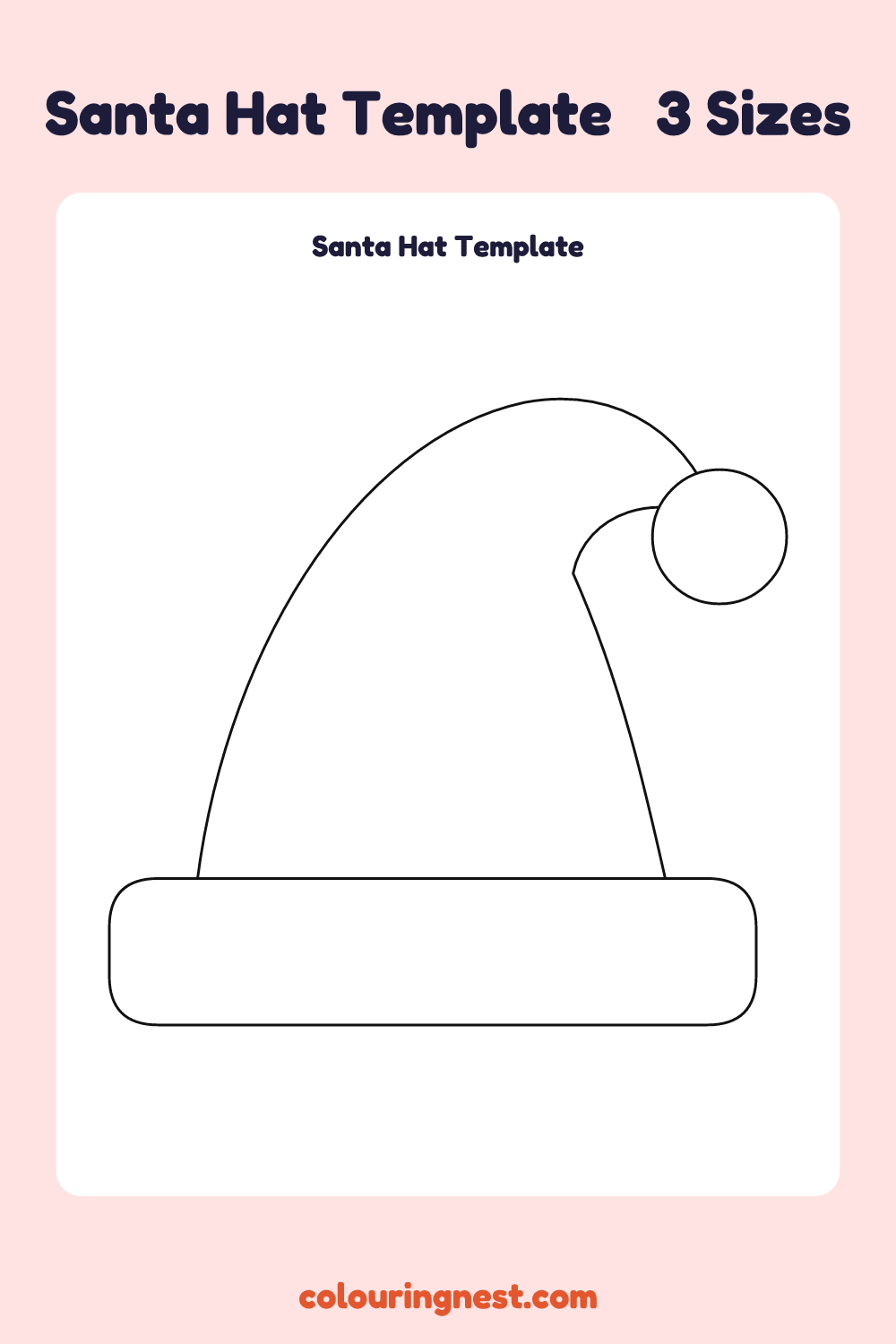 Santa Hat template: printable santa hat outline to cut out