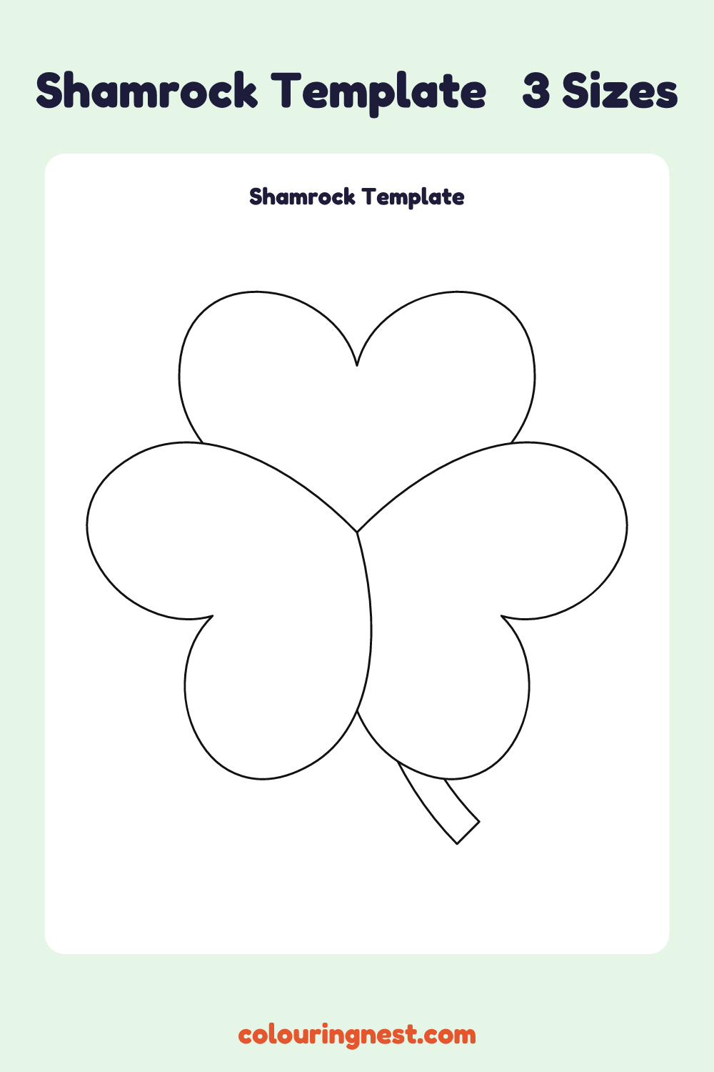 Shamrock template: printable shamrock outline to cut out