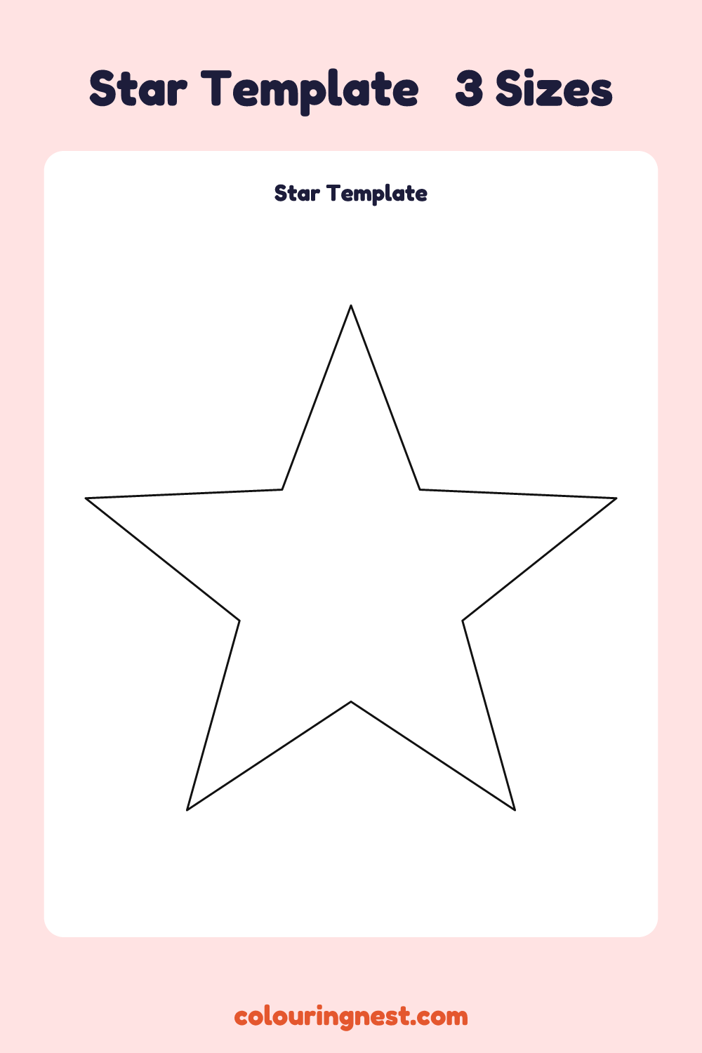 Star template: printable star outline to cut out