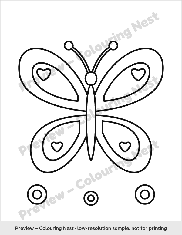 Sample page: a large butterfly