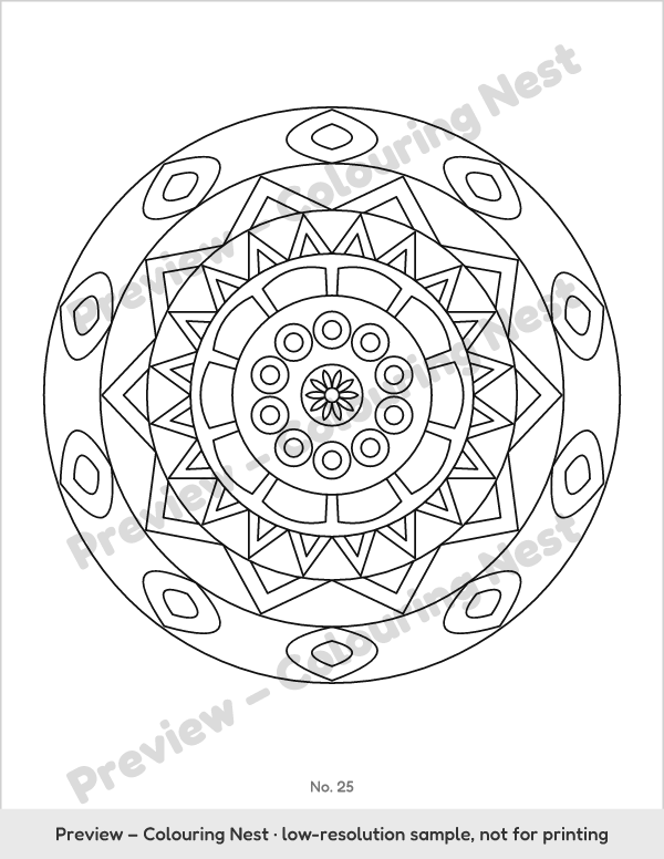 Sample design: a medium mandala