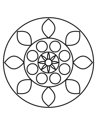 Bold and Easy Mandala #7