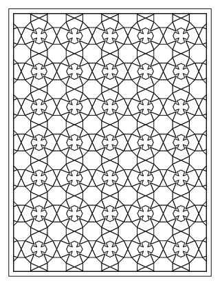 Star and Cross Pattern – Medium #11