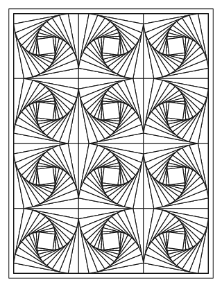 Twisted Squares Pattern – Medium #9