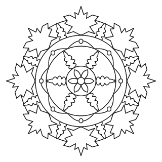 Autumn Leaf Mandala #2