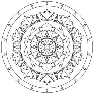 Autumn Leaf Mandala #4