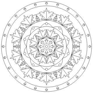 Autumn Leaf Mandala #6