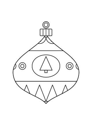Christmas Ornament Coloring Page #1