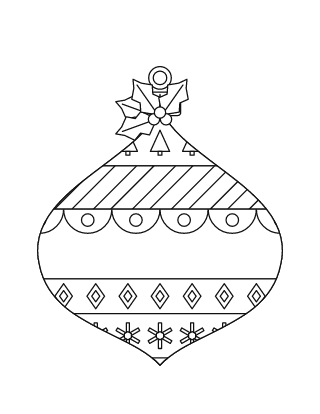 Christmas Ornament Coloring Page #10