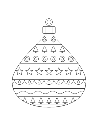 Christmas Ornament Coloring Page #11
