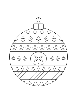 Christmas Ornament Coloring Page #12