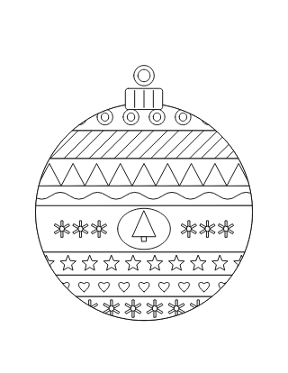 Christmas Ornament Coloring Page #13