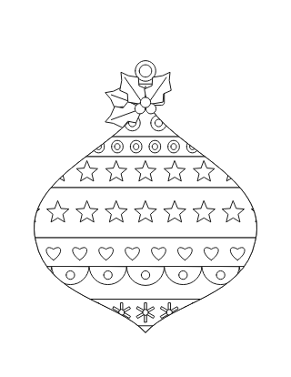 Christmas Ornament Coloring Page #14