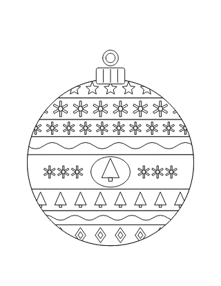 Christmas Ornament Coloring Page #15