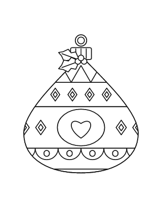 Christmas Ornament Coloring Page #2