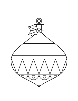 Christmas Ornament Coloring Page #3