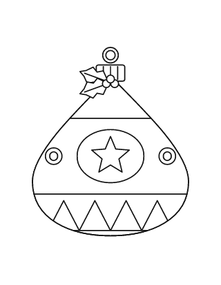 Christmas Ornament Coloring Page #4