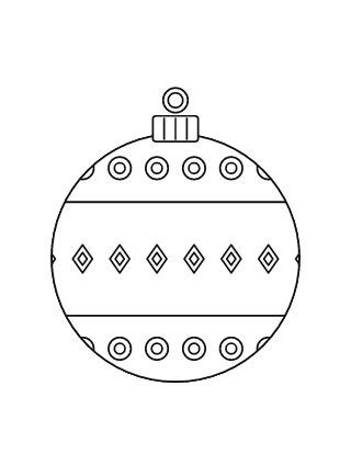 Christmas Ornament Coloring Page #5