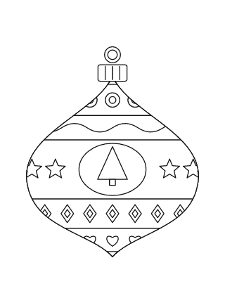 Christmas Ornament Coloring Page #6