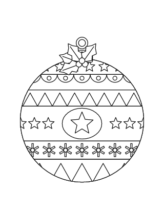 Christmas Ornament Coloring Page #7