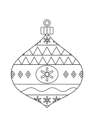 Christmas Ornament Coloring Page #8