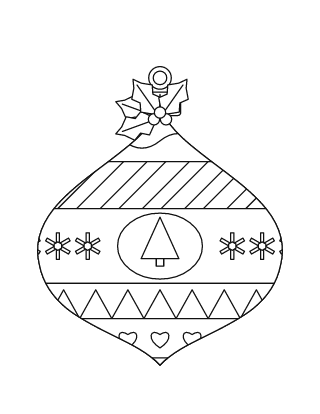 Christmas Ornament Coloring Page #9