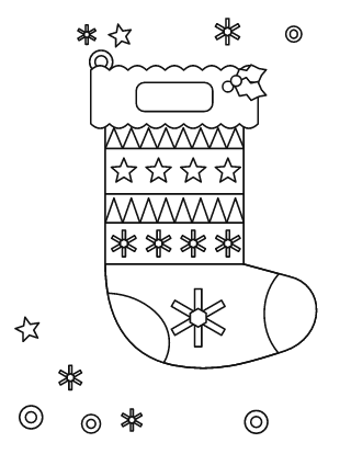 Christmas Stocking Coloring Page #2