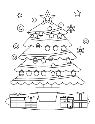 Christmas Tree Coloring Page #5