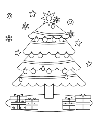 Christmas Tree Coloring Page #6