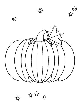 Pumpkin Coloring Page #1