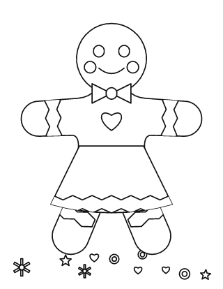 Gingerbread Girl Coloring Page