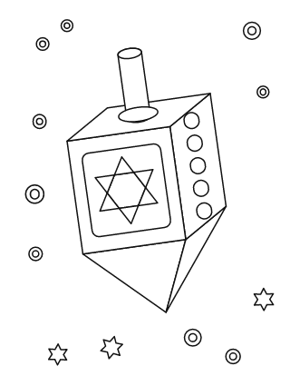 Dreidel Coloring Page