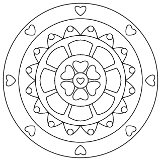 Easy Heart Mandala #2