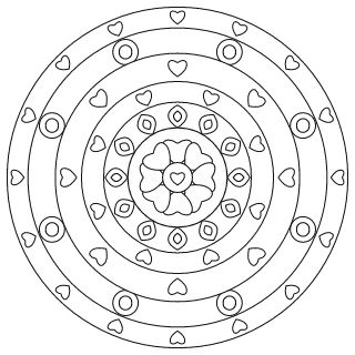 Medium Heart Mandala #2