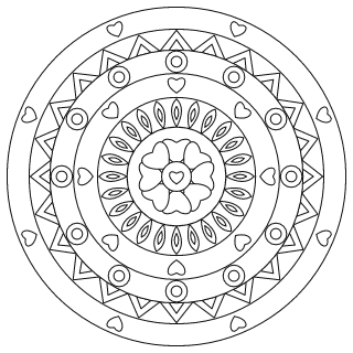 Medium Heart Mandala #3