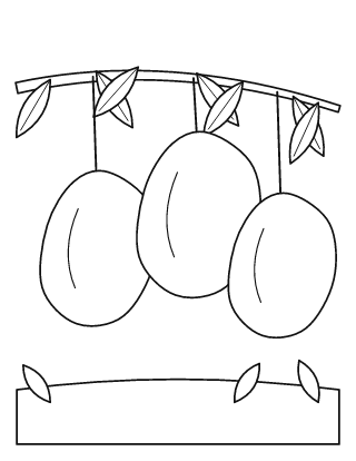 Mangoes Colouring Page